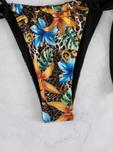 Sexy women's tropical printed bikini set - Image 7