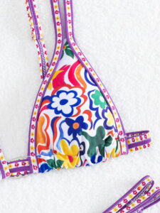 Sexy women's multi-color bikini swimsuit set - Image 6