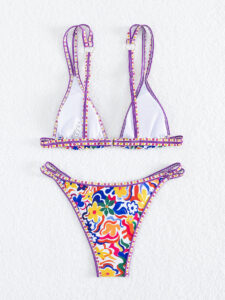 Sexy women's multi-color bikini swimsuit set - Image 5