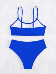 Sexy women's solid color hollow bikini fashion swimsuit - Image 13