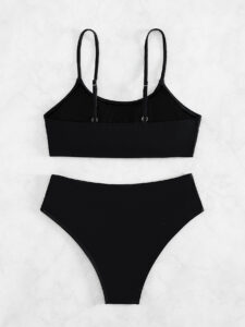 Sexy women's solid color hollow bikini fashion swimsuit - Image 7