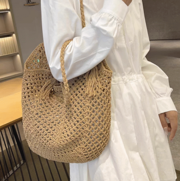 Cotton rope handmade shoulder bag