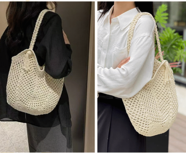 Cotton rope handmade shoulder bag - Image 3
