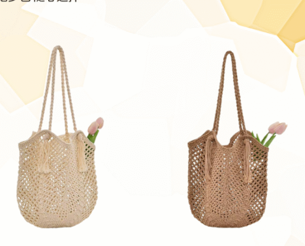 Cotton rope handmade shoulder bag - Image 5