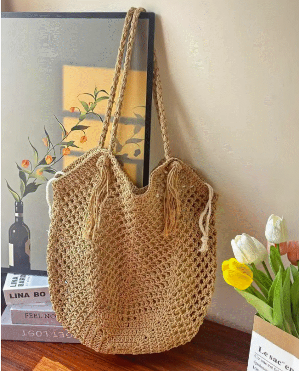 Cotton rope handmade shoulder bag - Image 2