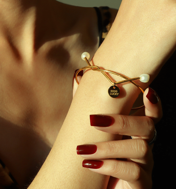 Ins jewelry titanium steel baroque freshwater pearl bracelet