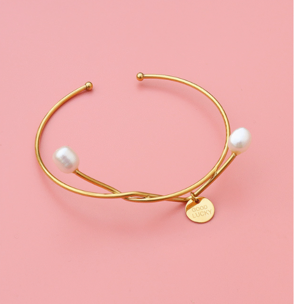 Ins jewelry titanium steel baroque freshwater pearl bracelet - Image 5