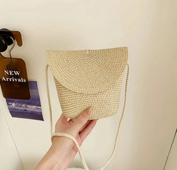 Straw bag cute lightweight crossbody shoulder bag - Image 3