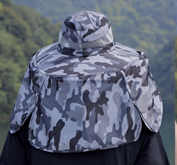 Fishing mountaineering solar fan shawl neck protection sun hat - Image 6