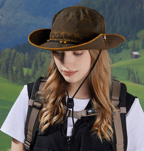 Vintage Mountain Cowboy Hat UV Protection UPF 50+ - Image 2