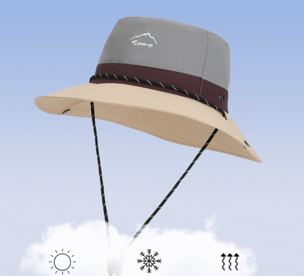 Drawstring sunscreen quick-drying waterproof bucket hat - Image 7