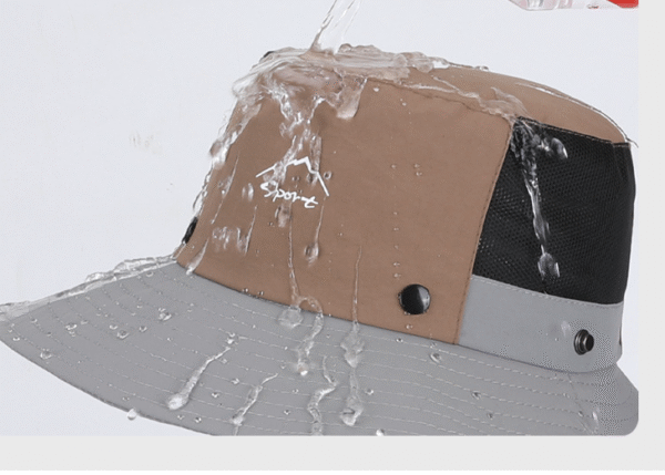 Colorblocked breathable bucket hat quick-drying waterproof large brim sun hat - Image 5