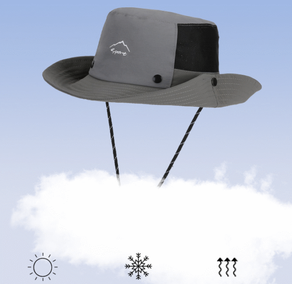 Colorblocked breathable bucket hat quick-drying waterproof large brim sun hat - Image 6