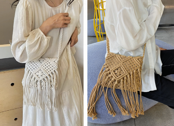 Versatile tassel hand-woven bag for women - Image 4