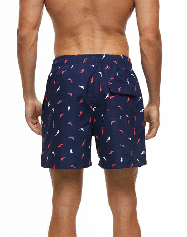 Men's shorts printed loose casual seaside surf striped beach pants - Image 4