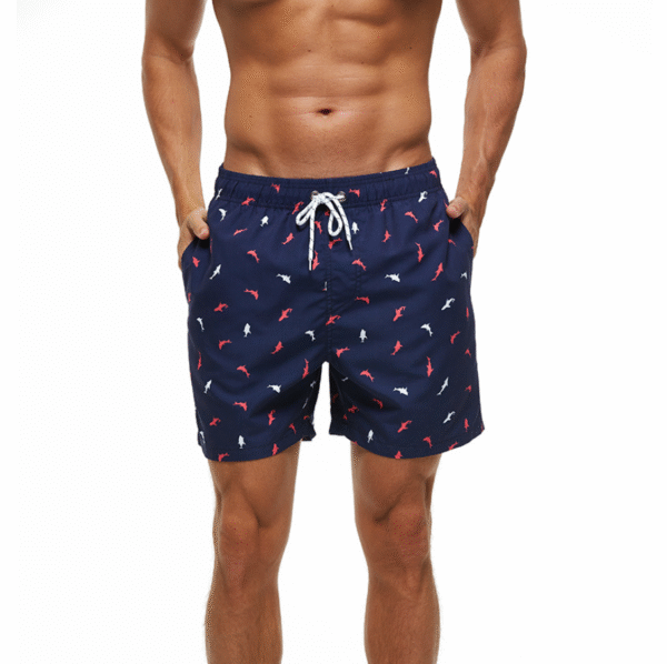 Men's shorts printed loose casual seaside surf striped beach pants - Image 3