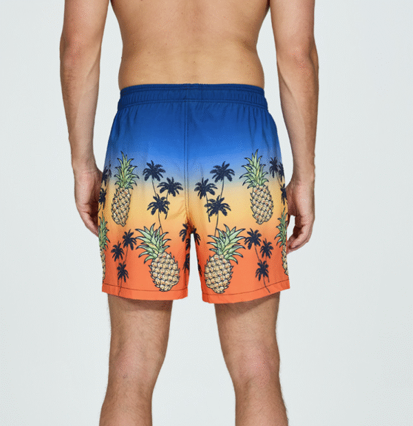 Men's pocket zipper four-sided elastic quick-drying casual printed beach pants - Image 2