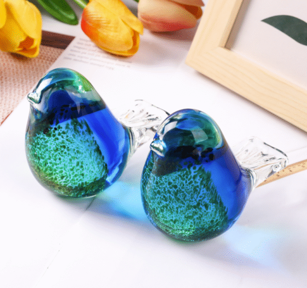 Glass Bird Handmade Birthday Gift Decorative Ornaments for Home - Image 2
