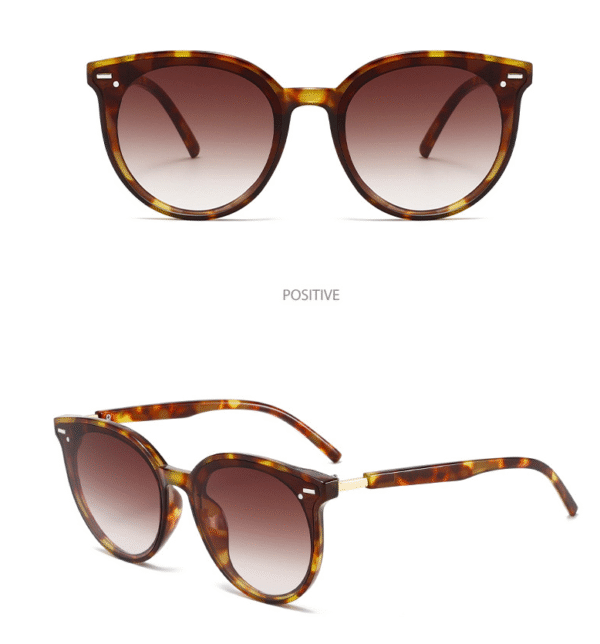 Womens Trendy 2025 Classic Round Retro Vintage Shades Large Frame - Image 2